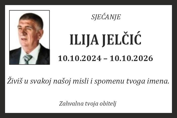 Osmrtnica: Ilija Jelčić