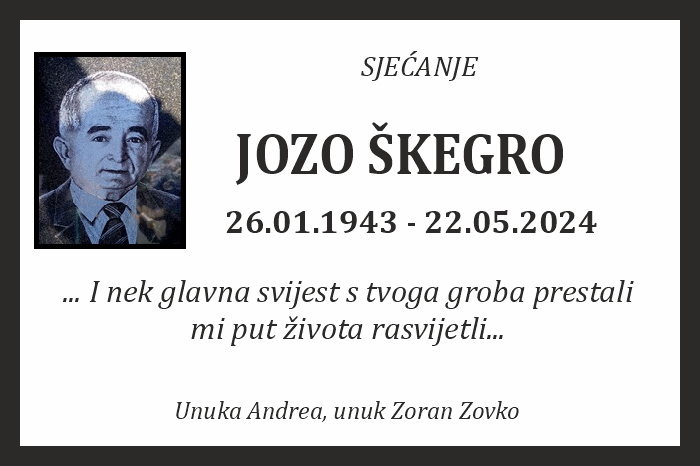 Osmrtnica: Jozo Škegro