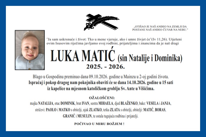 Osmrtnica: Luka Matić