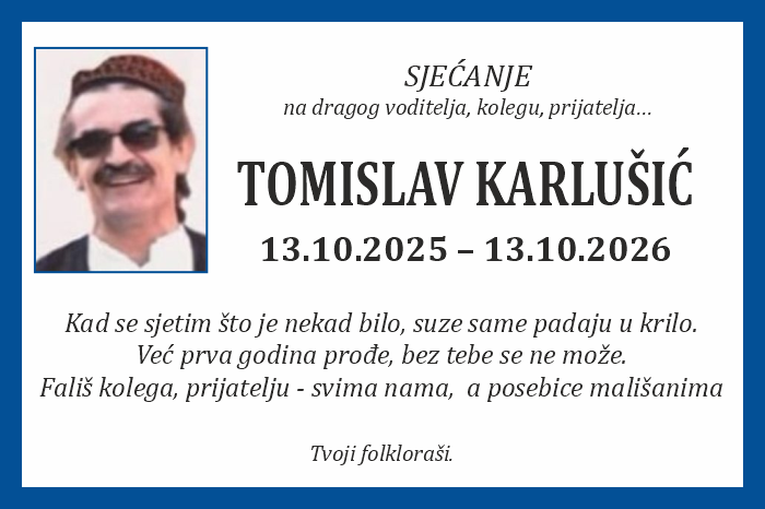 Osmrtnica: Tomislav Karlušić